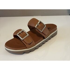 Amputee Cougar Slip On Hook-and-Loop Sandal Cognac LEFT FOOT ONLY  7.5